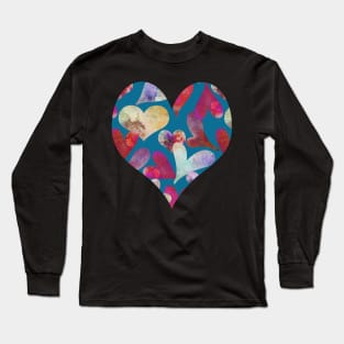 Boho Watercolor Painted Hearts | Cherie's Art(c)2021 Long Sleeve T-Shirt